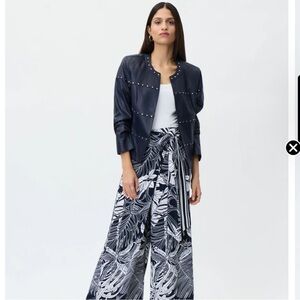 Joseph Ribkoff Navy Studded Jacket Size Medium